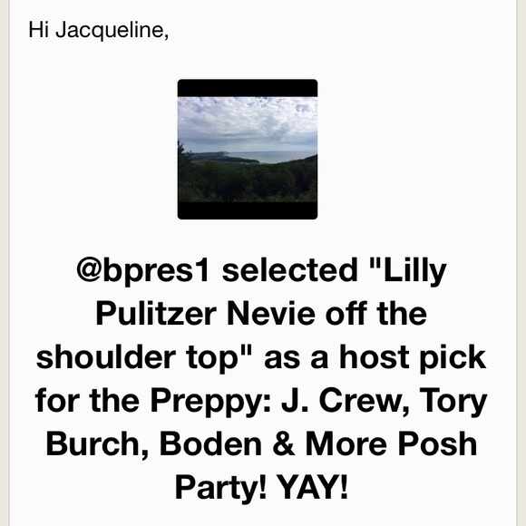 🎉HOST PICK🎉Lilly Pulitzer off the shoulder top - Picture 7 of 7